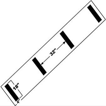 NEWSTRIPE 10000223 Athletic Stencil,Hash Mark,1/8"