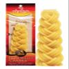 Ner Mitzvah Braided Beeswax Havdalah Candle - Wide Rounded Chevron Braid - 7" Hand Dipped Bees Wax Braided Candle - Shabbat Judaica Gift view 2