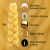 Ner Mitzvah Braided Beeswax Havdalah Candle - Wide Rounded Chevron Braid - 7" Hand Dipped Bees Wax Braided Candle - Shabbat Judaica Gift view 3