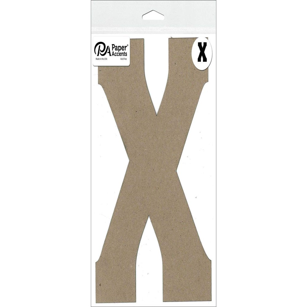 Chipboard Letter 8" X 1pc Natural