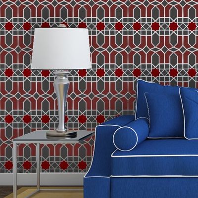 J BOUTIQUE STENCILS Moroccan Wall Stencil Tangier Allover Trellis Stencil for Easy DIY Home Decor