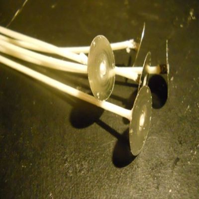 100 Square Braided Cotton Wicks with Tabs Size 1/0 and 9" Long