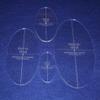 Oval Quilt Templates 4 Piece Set. 4 Inch, 6 Inch, 8 Inch,10 Inch - 1/4 Inch view 1