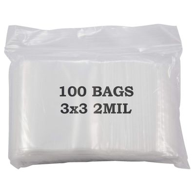 Top Quality Clear Zipper Bags 3x3 (100-Pcs)
