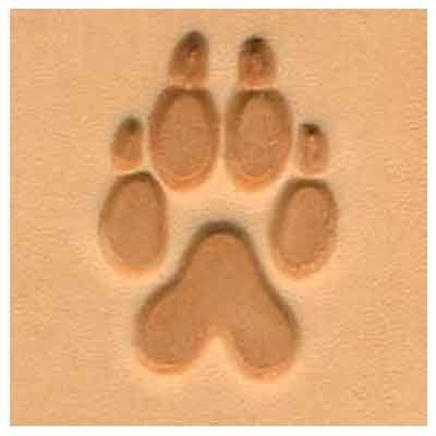 Springfield Leather Company Wolf Track 3D Leather Stamp 1-3/8" x 1-1/16" Tool for Leathercraft, DIY Projects & Custom Designs