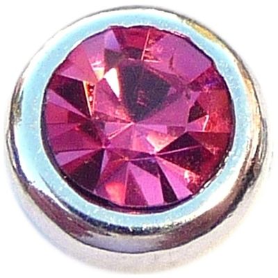 Bezel Round October Floating Locket Charm