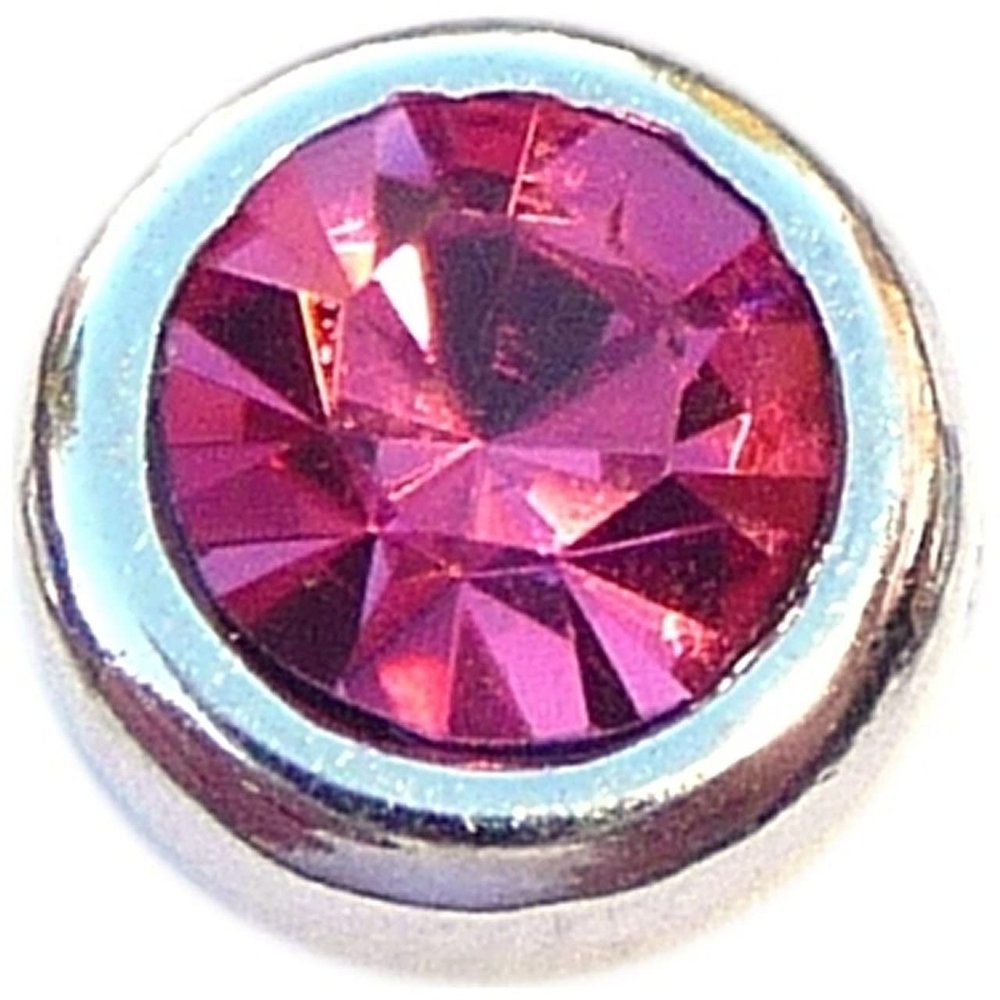 Bezel Round October Floating Locket Charm