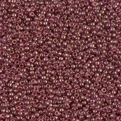 Gold Luster Amethyst 15/0 Round Miyuki Seed Beads APX 8.2 Gram Tube