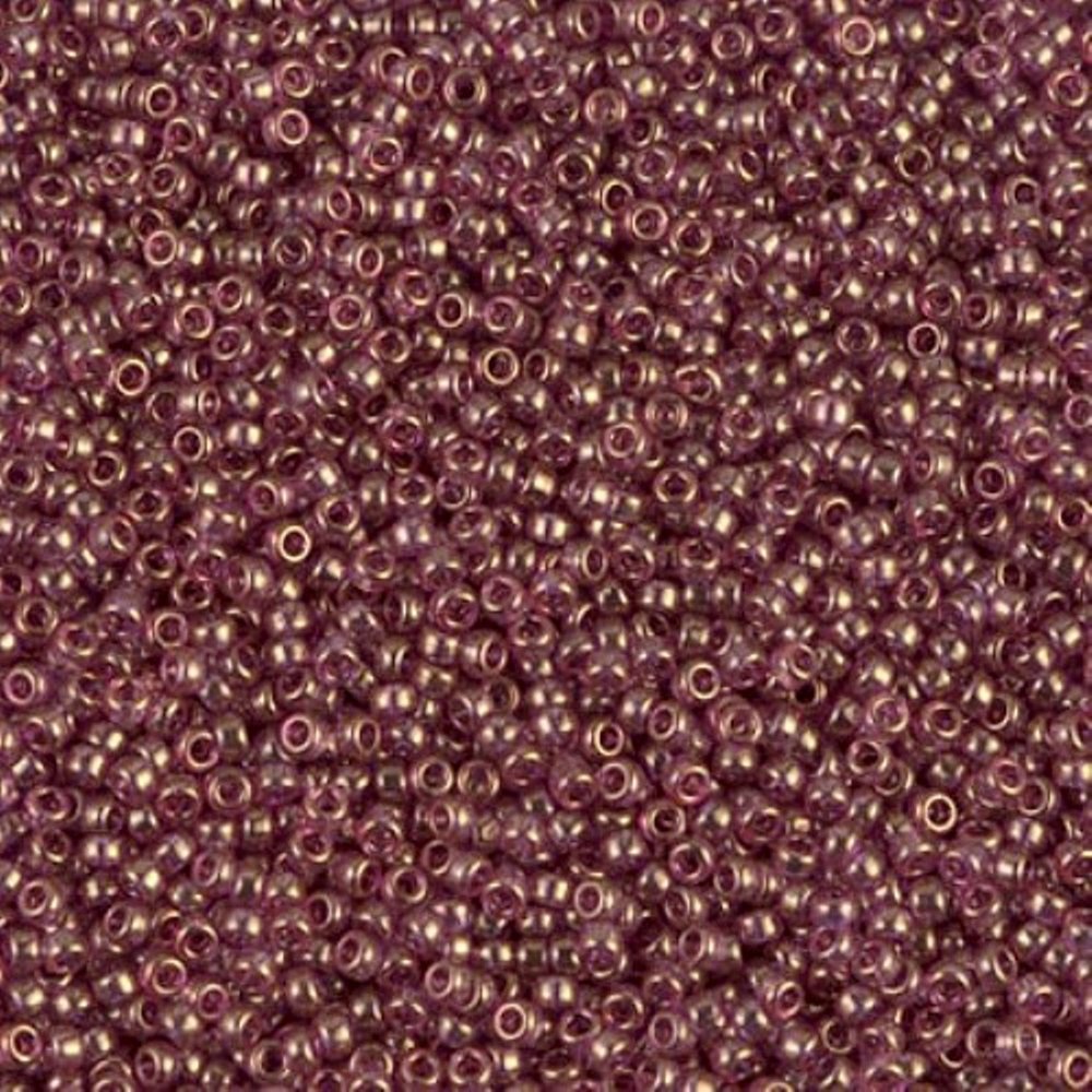 Gold Luster Amethyst 15/0 Round Miyuki Seed Beads APX 8.2 Gram Tube