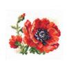 Alisa Poppy Flower Cross Stitch Kit view 1