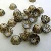 BeadsTreasure 100pcs -Antique Bronze Plated Bead Caps 11mm Jewelry Making Supply. view 1