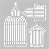 FabStencils DS 006 Fabscraps Birdcages Stencil view 1