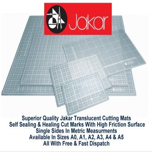 SOONTRUE Jakar Translucent Self Healing Cutting Mat A4 Single Sided cm Metric Squared Quality Proffesional Clear