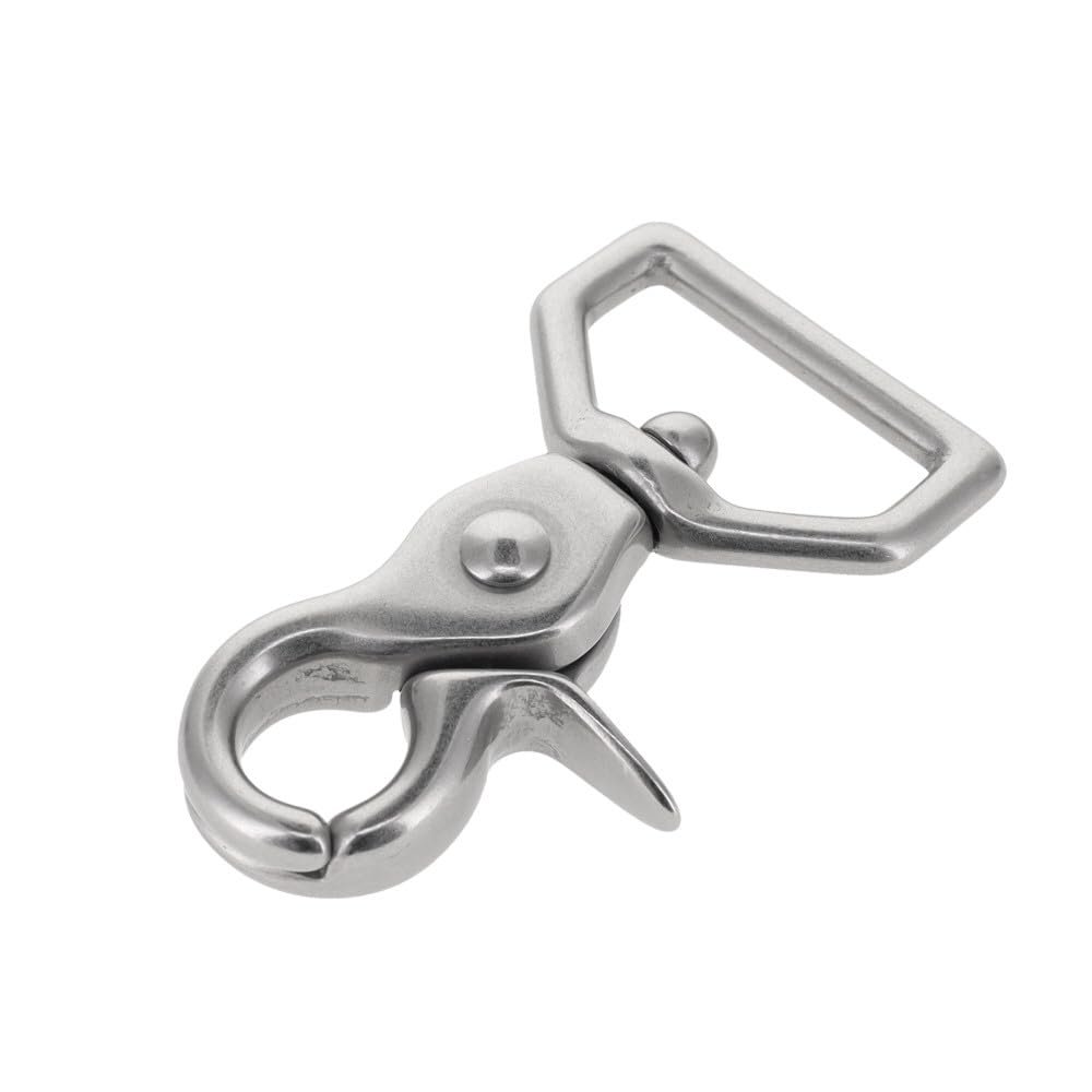 Buckleguy.com 3002A Nickel Matte, Swivel Trigger Snap, Solid Brass-LL, 1-1/2"