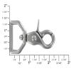 Buckleguy.com 3002A Nickel Matte, Swivel Trigger Snap, Solid Brass-LL, 1-1/2" view 4