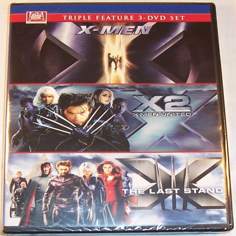 X-MEN Triple Feature 3-DVD Set (Includes: X-Men + X2 X-Men United + X-men The Last Stand) ALL 3 GREAT X-men Movies Together - Hugh Jackman as Wolverine