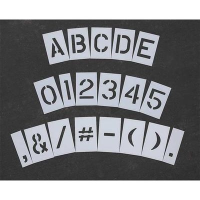 RAE - 4" MEGA KIT Plastic Paint Stencils, 1/16" - Letters, Number, and Punctuation - STL-116-8048