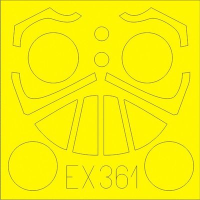Eduard Sprue Brothers 1:48 Mask - F4U-4 Corsair (HBS kit), EDUEX361