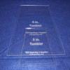 5 Inch & 8 Inch Tumbler Set Quilt Template - with Seam Allowance -Clear 1/8 Inch Acrylic view 1