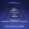 5 Inch & 8 Inch Tumbler Set Quilt Template - with Seam Allowance -Clear 1/8 Inch Acrylic view 2