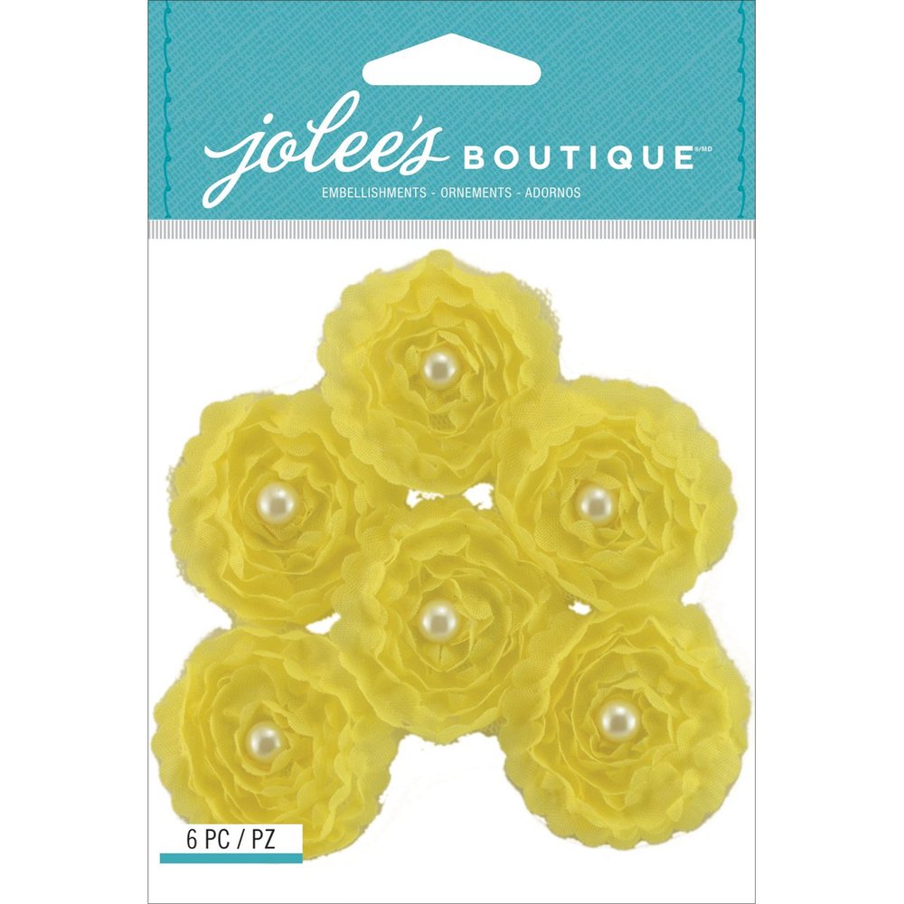 Jolees Boutique Dimensional Stickers, Small, Yellow Florals
