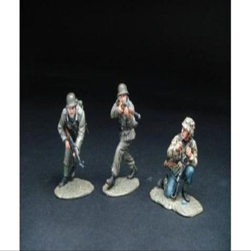 WWII Toy Soldiers German Infantry Defend or Die 3 Piece Set Figarti Miniatures Toy Soldiers Painted Metal Figure 60mm