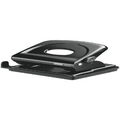 Rapid Hole Punch, 30 Sheets, Black, Guide Bar with Format Markings, Metal, Fashion FMC25+, 5000285