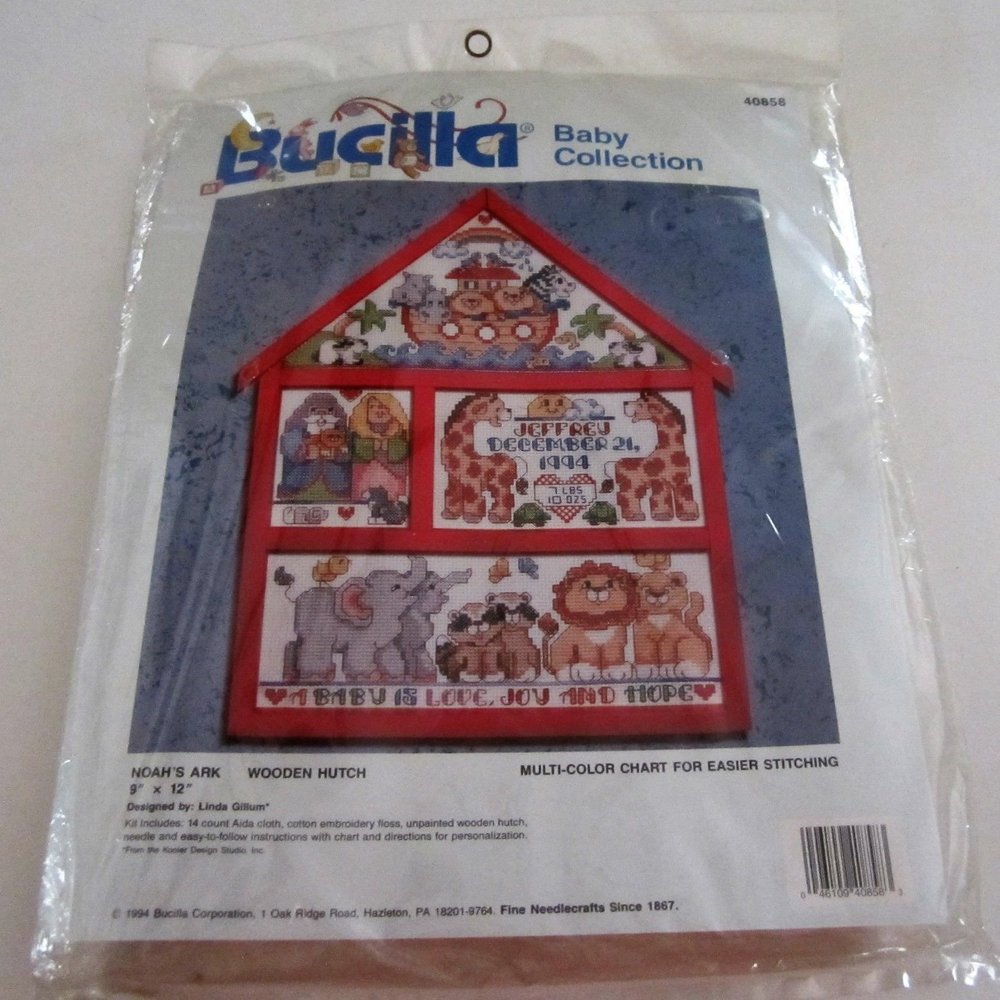 Bucilla Baby Collection Noah's Ark Wooden Hutch 9" x 12"