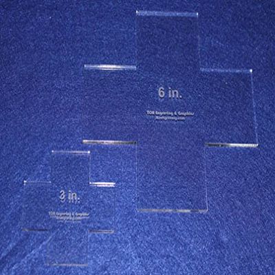 Cross Templates. 3 Inch, 6 Inch - Clear Acrylic 1/4 Inch