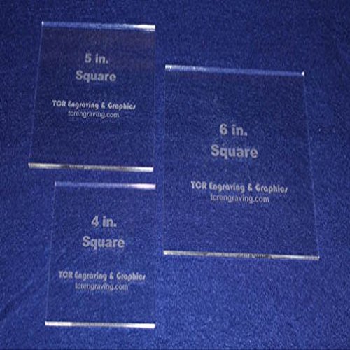 Square Templates. 3 Piece Set 4 Inch, 5 Inch, 6 Inch - 1/4 Inch Thick