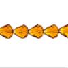 Crystal Bead, Center-drilled Faceted briolette, Topaz, 12x18mm view 1