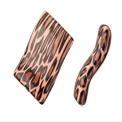 Panther-Tone Wiggle Rectangle Plate Acrylic Beads 18x26mm Sold per Pack of 50g/19pcs