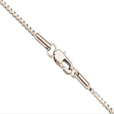 Box Chain Necklace 1.4mm Stainless Steel with Lobster Claw Clasp Sold Per 16Inch