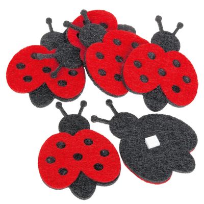 Glorex Fliz Felt Ladybird, Red, 18 x 8.5 x 0.5 cm