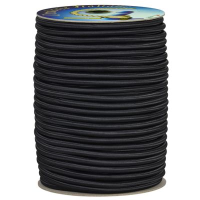 Corderie Italiane 6004066 00 Braid Elastic, HT, 06 mm-10 MT, Black