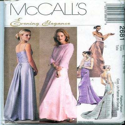 McCall's 26812000 Evening Elegance Misses Long Formal Skirts with Train Detail; Size E (14-16-18)