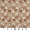 A375 Brown and Ivory Leaves and Roses Tweed Textured Metallic Upholstery Fabric by The Yard- Closeout view 2