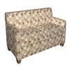 A375 Brown and Ivory Leaves and Roses Tweed Textured Metallic Upholstery Fabric by The Yard- Closeout view 3