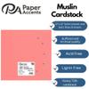 PA Paper Accents Muslin Cardstock 12" x 12" Satin Rose, 73lb colored cardstock paper for card making, scrapbooking, printing, quilling and crafts, 25 piece pack view 2