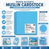 Paper Accents Muslin Texture Cardstock, Popsicle Blue, 12x12 Inch, 25 Pack, 73lb, Scrapbooking Card Making and Crafts view 2