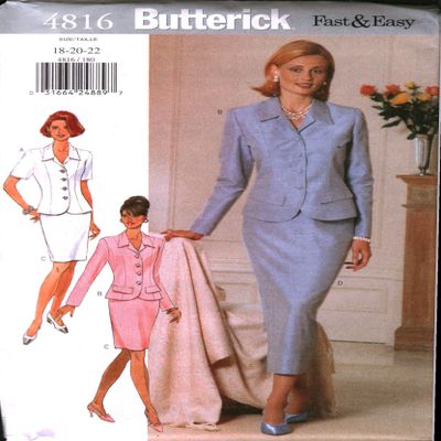 Butterick sewing pattern 4816 skirt suit (18-20-22)