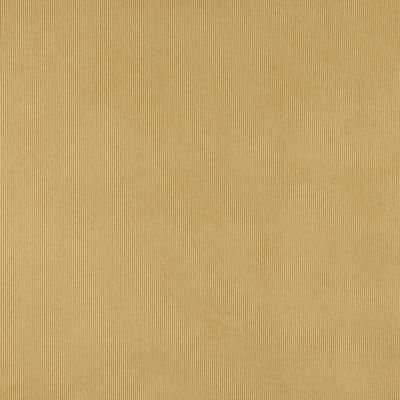 Gold Thin Solid Corduroy Striped Upholstery Velvet Fabric - SKU: Brayden Maize