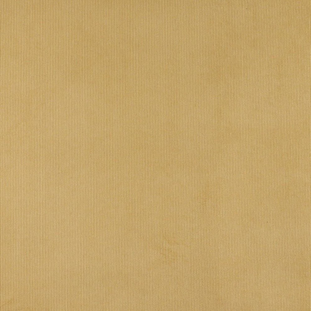 Gold Thin Solid Corduroy Striped Upholstery Velvet Fabric - SKU: Brayden Maize
