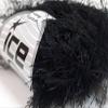 Black Extra Long Eyelash Yarn Ice Luxurious Fun Fur 50gr 38yds 7711 view 1
