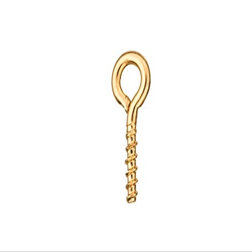 1.8 Ring Gold Finished Screw Eye Bail 10x4mm fits 1-1.5mm Hole Sold per Pack of 100. (0314FD)