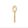 1.8 Ring Gold Finished Screw Eye Bail 10x4mm fits 1-1.5mm Hole Sold per Pack of 100. (0314FD) view 1