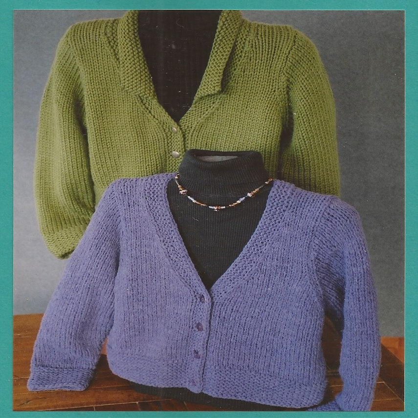 Options Jacket Fiber Trends Knitting Pattern LL481