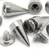 RUBYCA 100 Sets 13MM Silver Color Bullet Cone Spike and Stud Metal Screw Back for DIY Leather-Craft view 1