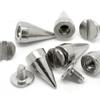 RUBYCA 100 Sets 13MM Silver Color Bullet Cone Spike and Stud Metal Screw Back for DIY Leather-Craft view 2