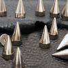 RUBYCA 100 Sets 13MM Silver Color Bullet Cone Spike and Stud Metal Screw Back for DIY Leather-Craft view 3